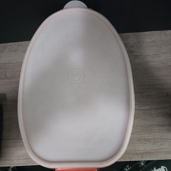 Orange Storage Container with White Lid - Picture 9 of 10